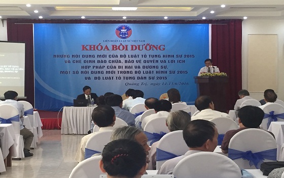Quảng Trị: Tổ chức khóa bồi dưỡng nghiệp vụ luật sư 2016