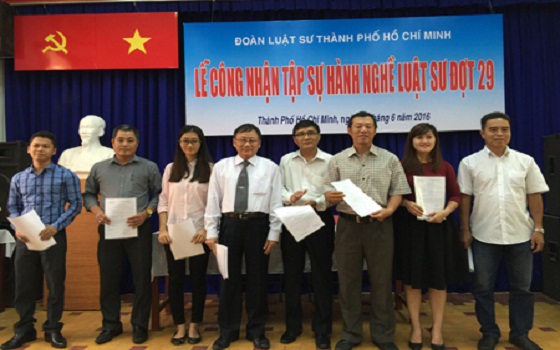 Đoàn Luật sư Thành phố Hồ Chí Minh tổ chức Lễ công nhận người tập sự hành nghề luật sư đợt 29