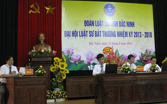 Đoàn Luật sư tỉnh Bắc Ninh tiến hành đại hội (bất thường) - thông qua nội quy  Đoàn Luật sư