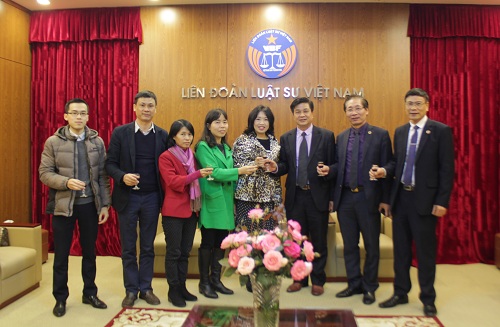 Cục Bổ trợ tư pháp – Bộ Tư pháp, Đoàn luật sư TP. Hà Nội, Công ty Luật TNHH Trung Nguyễn thăm và chúc tết LĐLSVN