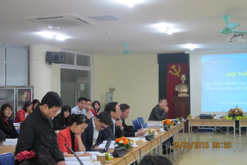Viện Khoa học pháp lý (Bộ Tư pháp) tổ chức Hội thảo khoa học về Dự thảo Bộ luật Dân sự (sửa đổi)