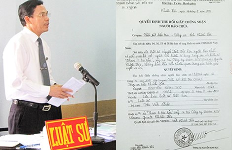 Thu hồi giấy chứng nhận người bào chữa trái luật