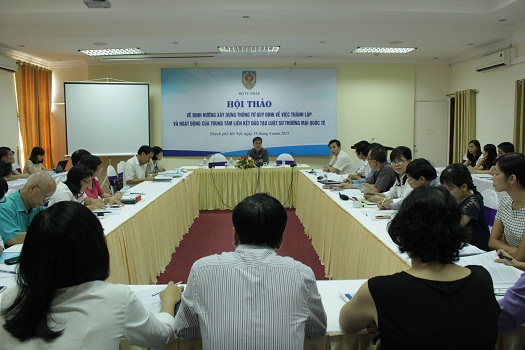 Hội thảo định hướng xây dựng quy định thành lập trung tâm liên kết đào tạo luật sư thương mại quốc tế