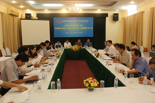 Ban Thường vụ Liên đoàn luật sư Việt Nam nhiệm kỳ II tổ chức phiên họp lần thứ III