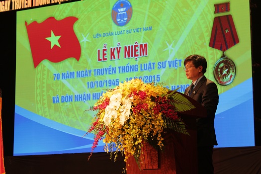 Bài phát biểu của Luật sư Đỗ Ngọc Thịnh - Phó Chủ tịch Liên đoàn Luật sư Việt Nam tại Lễ Kỷ niệm 70 năm ngày truyền thống luật sư Việt Nam và đón nhận huân chương lao động Hạng Ba