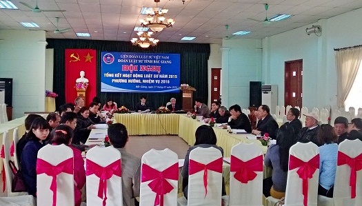 ĐOÀN LUẬT SƯ TỈNH BẮC GIANG TỔNG KẾT NĂM 2015 VÀ TRIỂN KHAI PHƯƠNG HƯỚNG, NHIỆM VỤ NĂM 2016