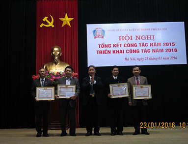 Hội nghị tổng kết Đảng bộ Đoàn Luật sư thành phố Hà Nội năm 2015 và triển khai công tác năm 2016