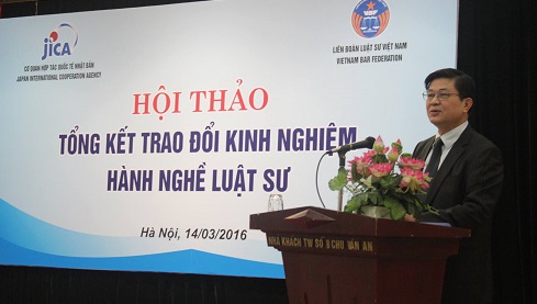 THÔNG BÁO: Bài phát biểu khai mạc của LS. TS. Đỗ Ngọc Thịnh - Phó Chủ tịch Liên đoàn Luật sư Việt Nam tại Hội thảo Tổng kết trao đổi kinh nghiệm hành nghề luật sư ngày 14/03/2016