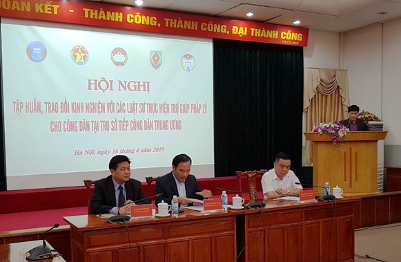 Hội nghị tập huấn, trao đổi kinh nghiệm với các luật sư thực hiện trợ giúp pháp lý cho công dân tại Trụ sở tiếp công dân Trung ương